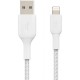 Дата кабель USB 2.0 AM to Lightning 2.0m BRAIDED white Belkin (CAA002BT2MWH)