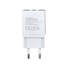 Зарядное устройство Florence 2USB 2A + microUSB cable white (FL-1021-WM)