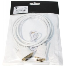 Кабель мультимедийный DVI to VGA 24+1pin, 1.0m white Atcom (9505)