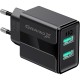 Зарядний пристрій Grand-X CH-15T 5V 2,4A 2USB Black + cable USB -> Type-C (CH-15T)