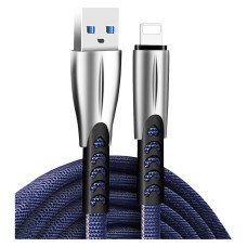 Дата кабель USB 2.0 AM to Lightning 1.0m zinc alloy blue ColorWay (CW-CBUL010-BL)