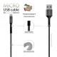 Дата кабель USB 2.0 AM to Micro 5P 1.2m Intaleo (1283126495649)