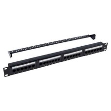 Патч-панель 19" 24xRJ-45 UTP cat.5e, 1U, with cable organizer Kingda (KD-PP07-UTP-C5e-24P)