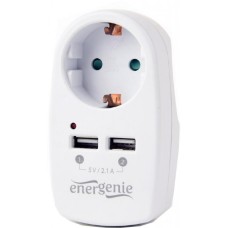 Зарядное устройство EnerGenie 2 USB x 2.1A (EG-ACU2-02)