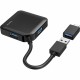 Концентратор Hama 4 Ports USB 3.2, USB-C Adapter Black (00200116)