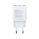 Зарядное устройство Florence 2USB 2A + Type-C cable white (FL-1021-WT)