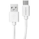 Зарядное устройство Florence 2USB 2A + Type-C cable white (FL-1021-WT)