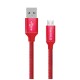 Дата кабель USB 2.0 AM to Micro 5P 2.0m red ColorWay (CW-CBUM009-RD)