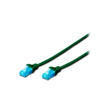 Патч-корд 3м, UTP, cat.5e, AWG 26/7, CCA, PVC, green Digitus (DK-1512-030/G)