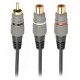 Кабель мультимедийный RCA to 2 RCA 0.2m Cablexpert (CCAP-RCAM2F-0.2M)