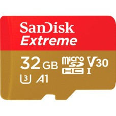 Карта памяти SanDisk 32GB microSDHC class 10 UHS-I A1 V30 Extreme (SDSQXAF-032G-GN6GN)