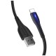 Дата кабель USB 2.0 AM to Lightning 1.0m led black ColorWay (CW-CBUL034-BK)