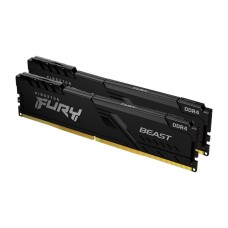 Модуль памяти для компьютера DDR4 16GB (2x8GB) 3600 MHz Fury Beast Black Kingston Fury (ex.HyperX) (KF436C17BBK2/16)