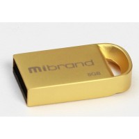 USB флеш накопитель Mibrand 8GB lynx Gold USB 2.0 (MI2.0/LY8M2G)