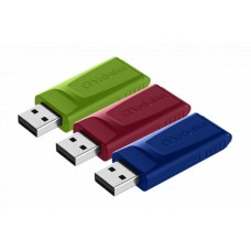 USB флеш накопитель Verbatim 3x16GB Slider Red/Blue/Green USB 2.0 (49326)