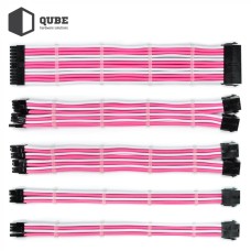 Кабель Qube для блока питания QUBE 1*24P MB, 2*4+4P CPU,2*6+2P VGA Whi (QBWSET24P2x8P2x8PWP)