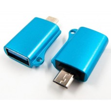 Переходник OTG USB - Micro-USB blue Dengos (ADP-020)