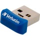 USB флеш накопитель Verbatim 64GB Store 'n' Stay NANO Blue USB 3.0 (98711)