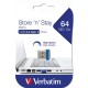 USB флеш накопитель Verbatim 64GB Store 'n' Stay NANO Blue USB 3.0 (98711)