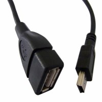 Дата кабель OTG USB 2.0 AF to Mini 5P 0.8m Atcom (12821)